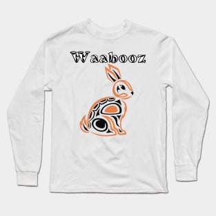 Indigenous Rabbit (Waabooz) Long Sleeve T-Shirt